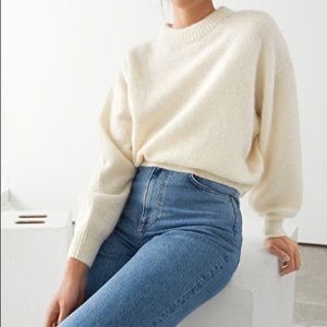 Black Balloon Sleeves Sweater